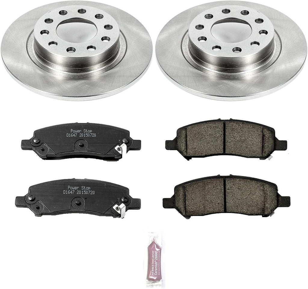 KOE6371 Autospecialty Rear Replacement Brake Kit-Oe Brake Rotors & Ceramic Brake Pads