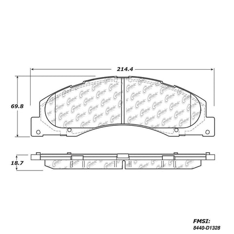 Centric Front Disc Brake Pad for Ford (102.13280)