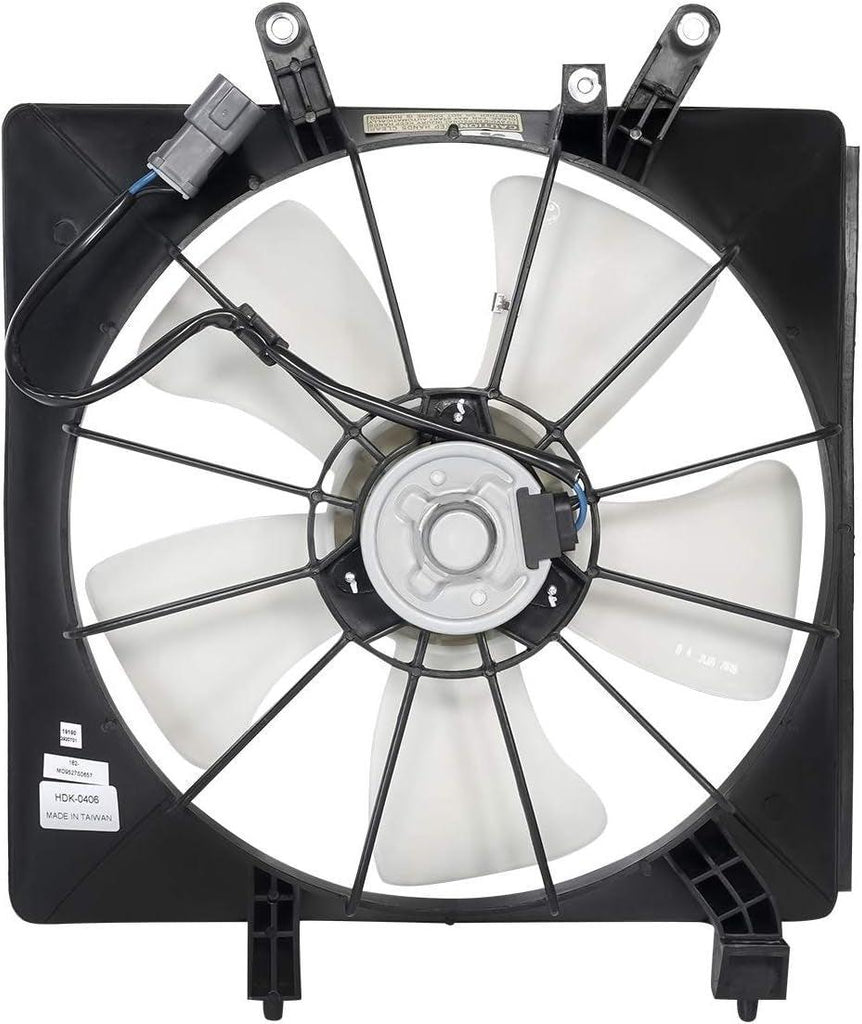 OEM-RF-0182 Factory Style Radiator Cooling Fan Assembly Cooling Efficiency Improved Direct Replacement [Compatible with 2001-2005 Civic],Black