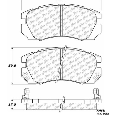 Centric Front Disc Brake Pad for 1991-1996 Legacy (102.05630)