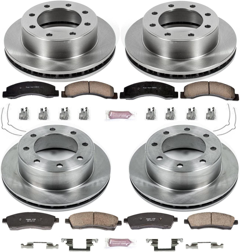 KOE1906 Autospecialty Front and Rear Replacement Brake Kit-Oe Brake Rotors & Ceramic Brake Pads