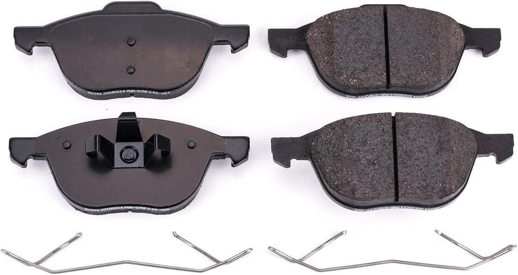 Front 17-1044 Z17 Ceramic Brake Pads with Hardware