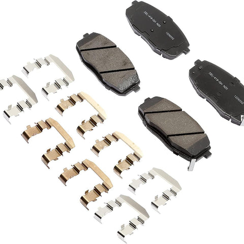 Gold 17D1397CHF1 Ceramic Front Disc Brake Pad Kit with Clips