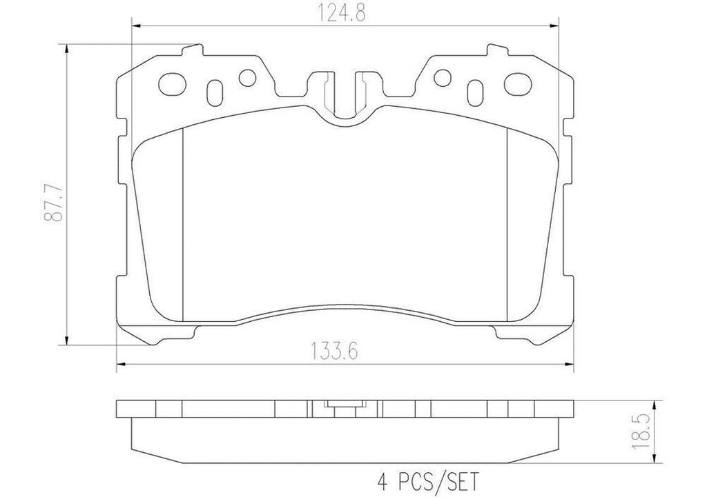 Brembo Front Disc Brake Pad Set for LS500, Ls500H, LS460, Ls600H (P83075N)