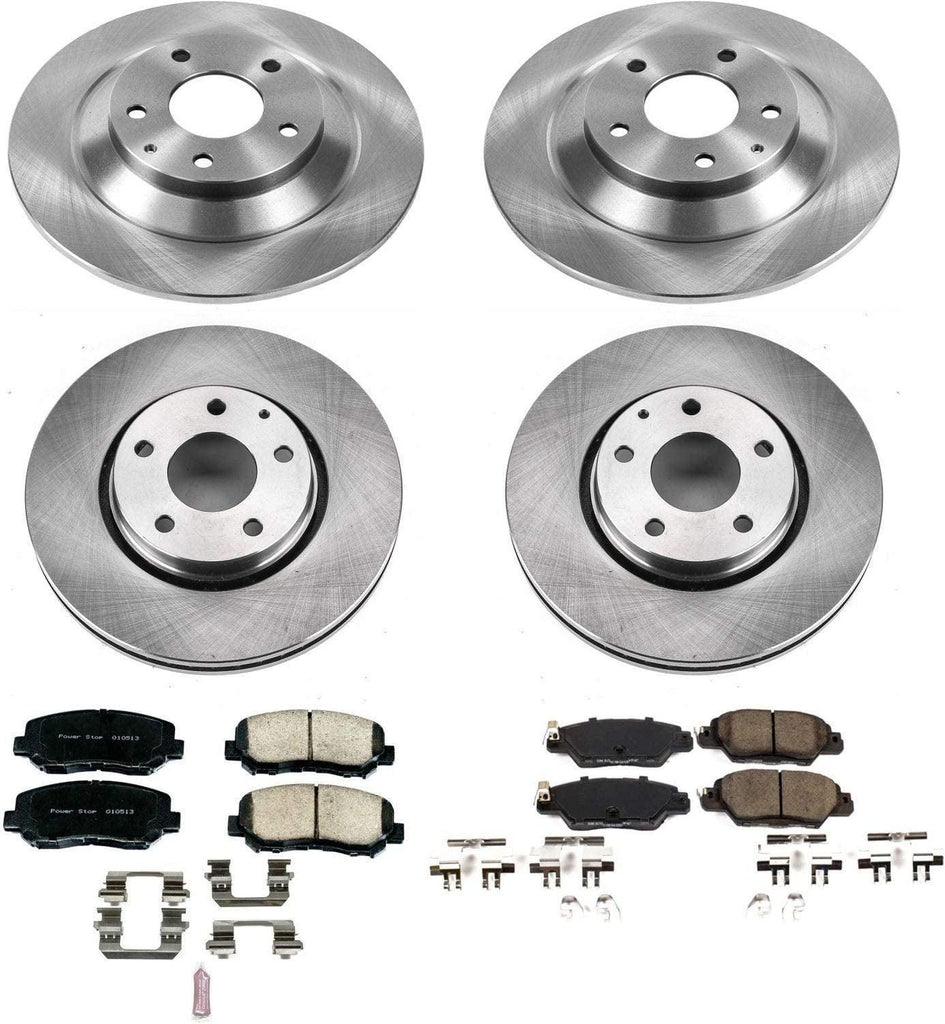 KOE7609 Autospecialty Front and Rear Replacement Brake Kit-Oe Brake Rotors & Ceramic Brake Pads
