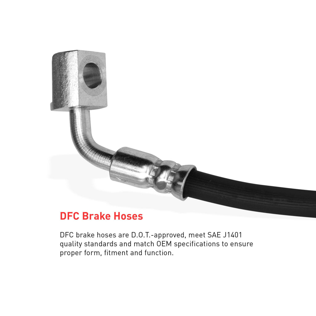 Front Right Dynamic Friction Company Brake Line Hose 350-76037 For 1993-1997 Geo Prizm, 1993-2002 Toyota Corolla, 1998-2002 Chevrolet Prizm