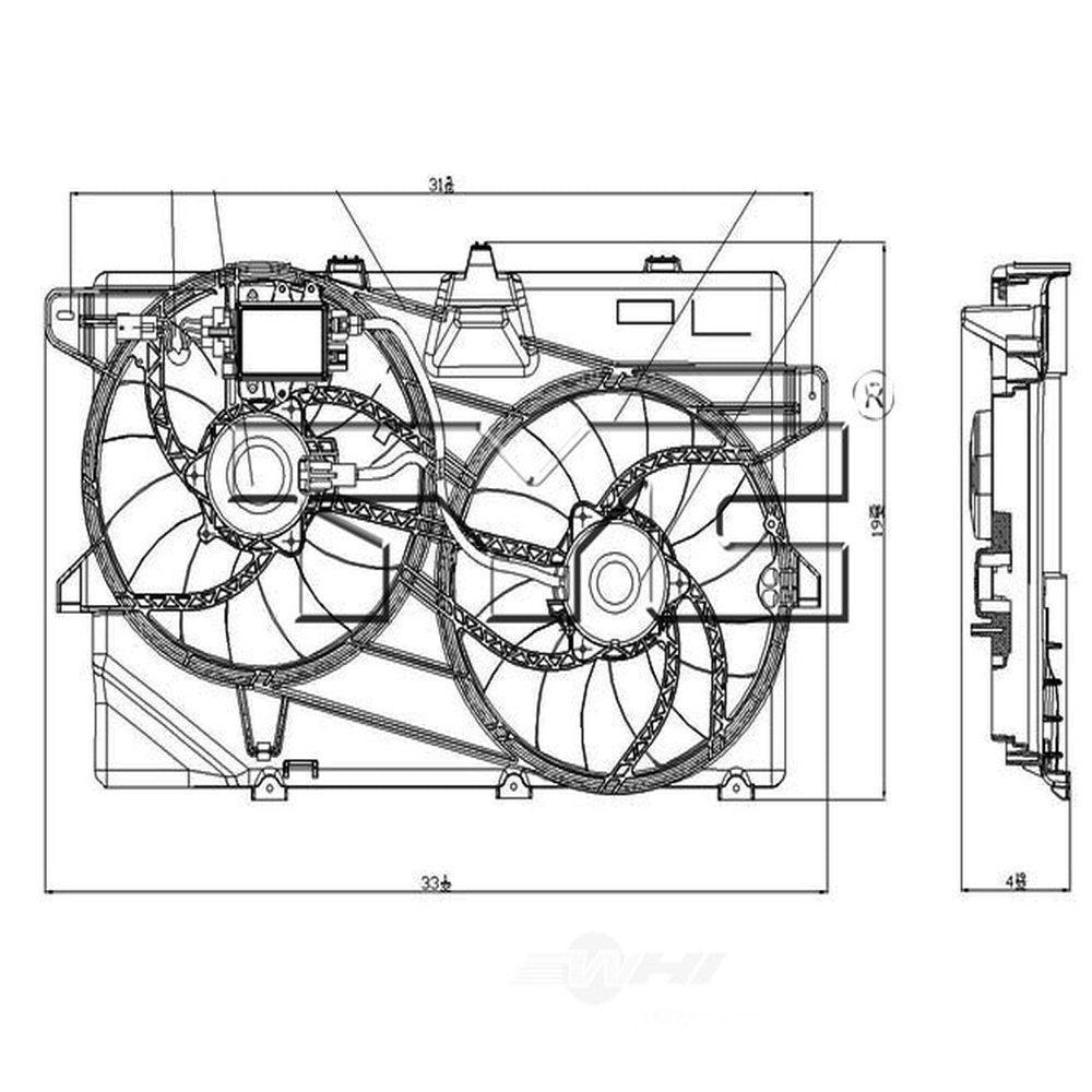 TYC 622040 Cooling Fan Assembly Compatible with 2010-2014 Ford Edge Fits 2007 Lincoln MKX