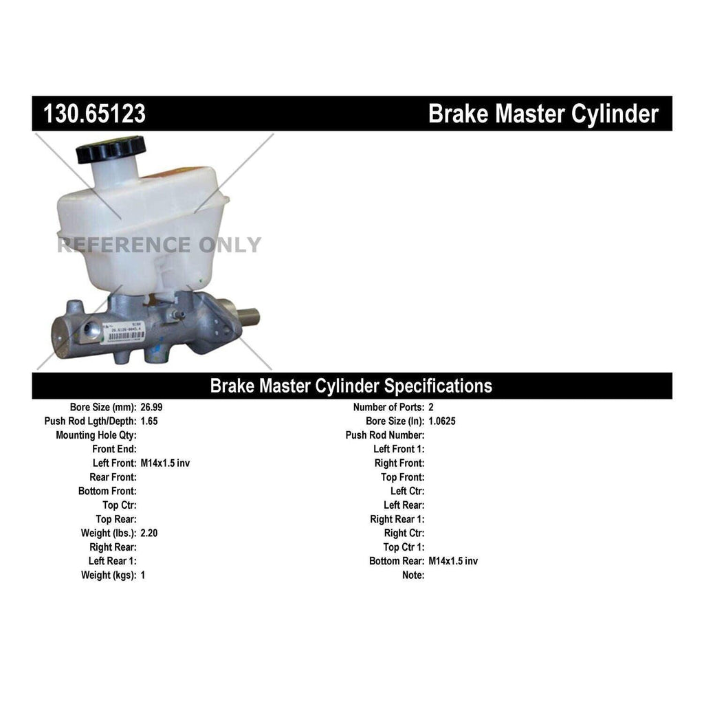 Centric Brake Master Cylinder for Escape, Tribute, Mariner 130.65123
