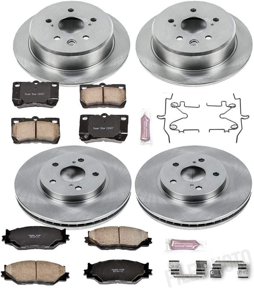 KOE2407 Autospecialty Front and Rear Replacement Brake Kit-Oe Brake Rotors & Ceramic Brake Pads
