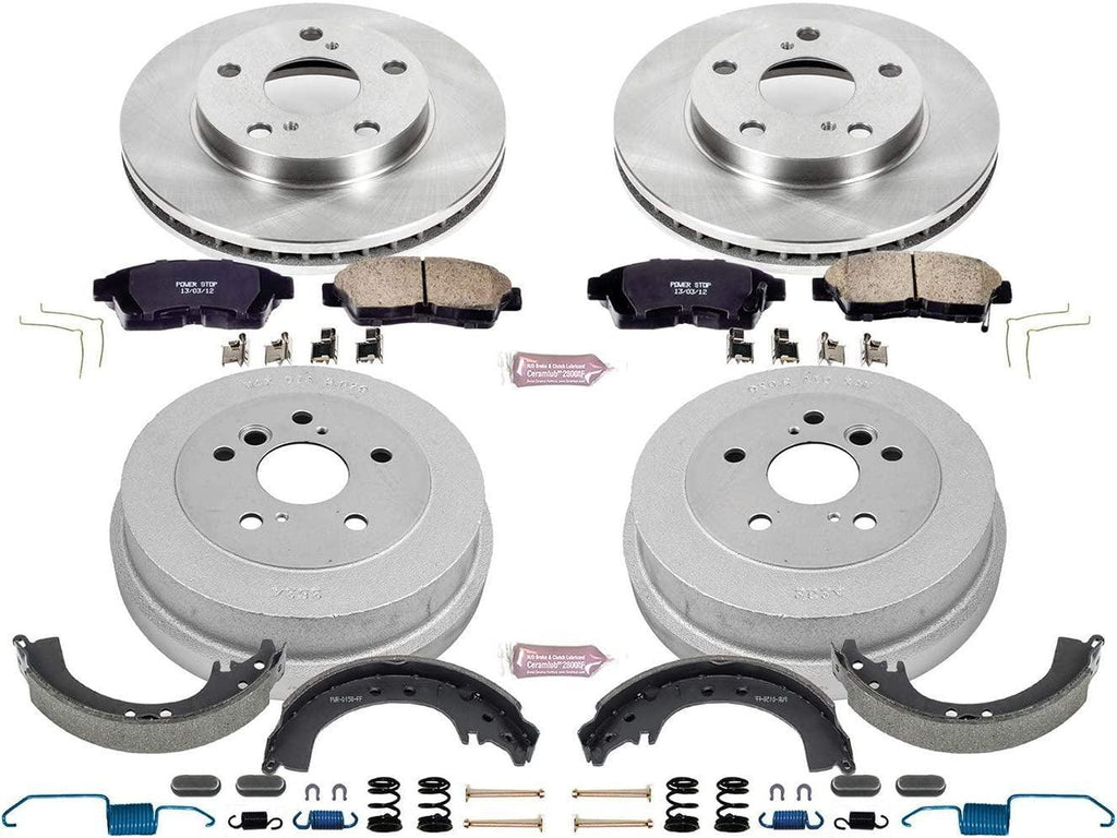 KOE15059DK Autospecialty Front and Rear Replacement Brake Kit-Oe Brake Drums & Ceramic Brake Pads