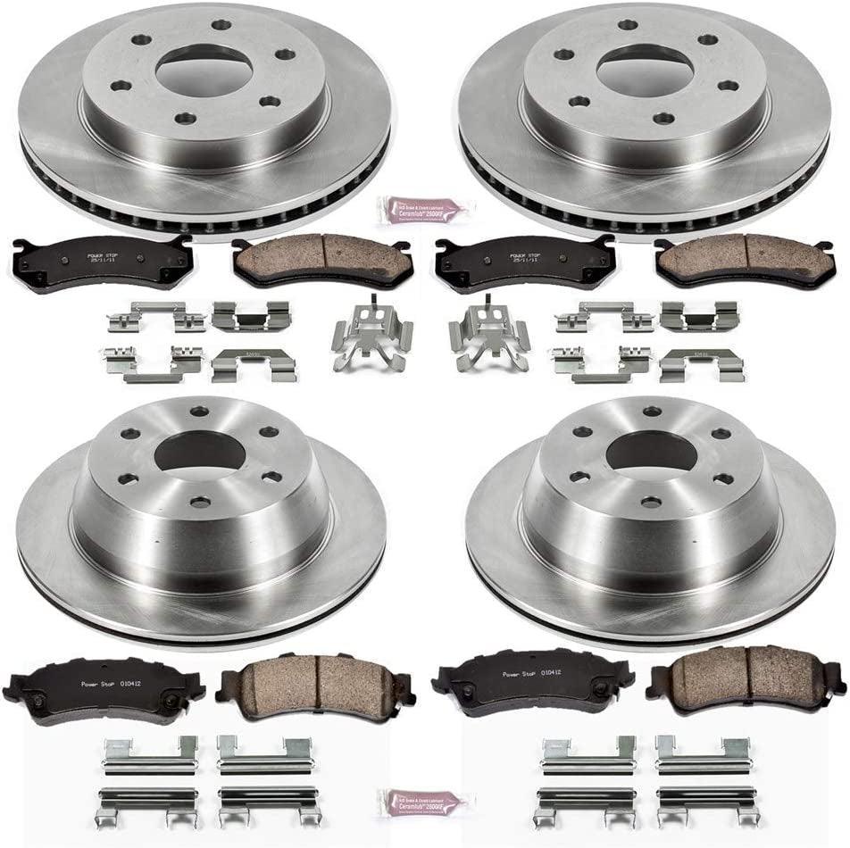 Power Stop KOE2010 Autospecialty Front and Rear Replacement Brake Kit-Oe Brake Rotors & Ceramic Brake Pads