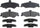 Silver 14D750CH Ceramic Rear Disc Brake Pad Set with Hardware