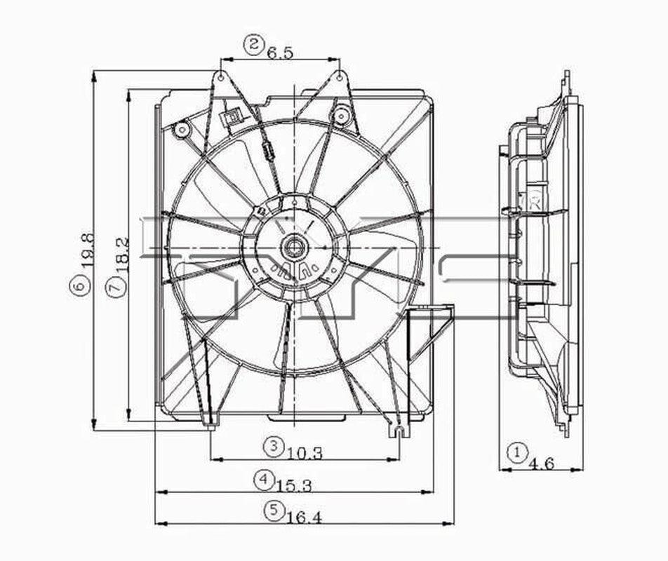 TYC Engine Cooling Fan Assembly for 05-10 Honda Odyssey 600850