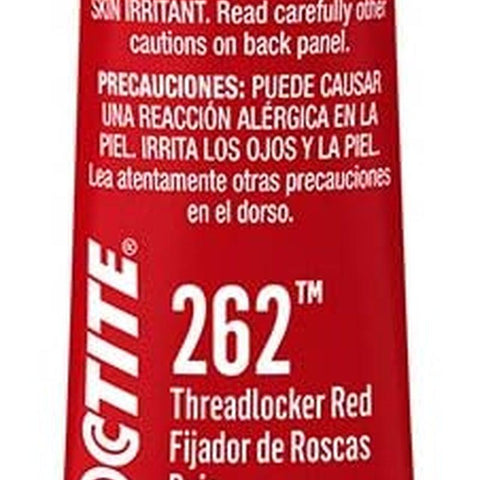 LOCTITE 262 Threadlocker for Automotive: High-Strength, Oil Tolerant, High-Temp, Anaerobic, Permanent, Works on All Metals | Red, 6 Ml Tube (PN: 37420 - 487231)