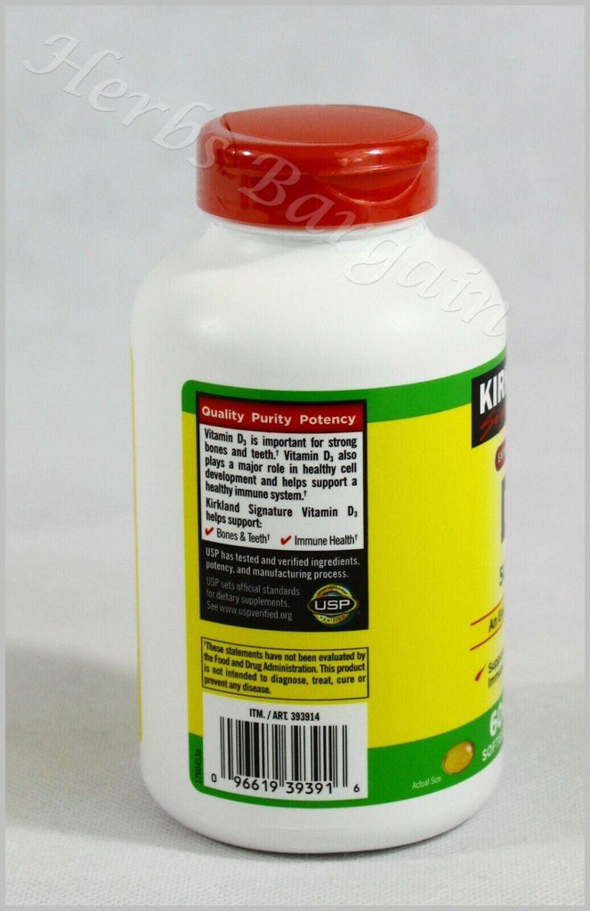 Kirkland Signature Extra Strength D3 50 Mcg (2000Iu) 600 Softgels Exp. 04/2026