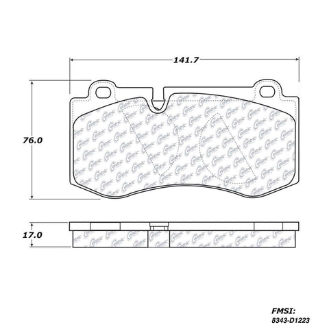 Centric Front Disc Brake Pad for Mercedes-Benz (102.12230)