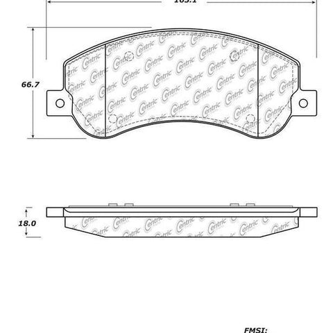 Centric Front Disc Brake Pad for Amarok, Transit (102.15550)