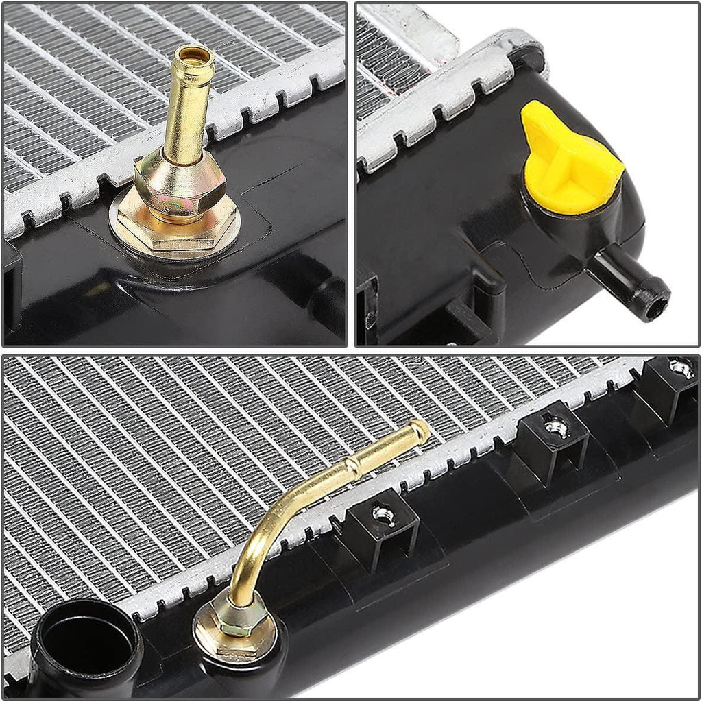 OEM-RA-2300 1-Row Aluminum Cooling Radiator Compatible with 99-02 Mitsubishi Galant 2.4L AT, 28-1/4" W X 14-3/4" H X 5/8" D, 1-7/16" Inlet / 1-7/16" Outlet