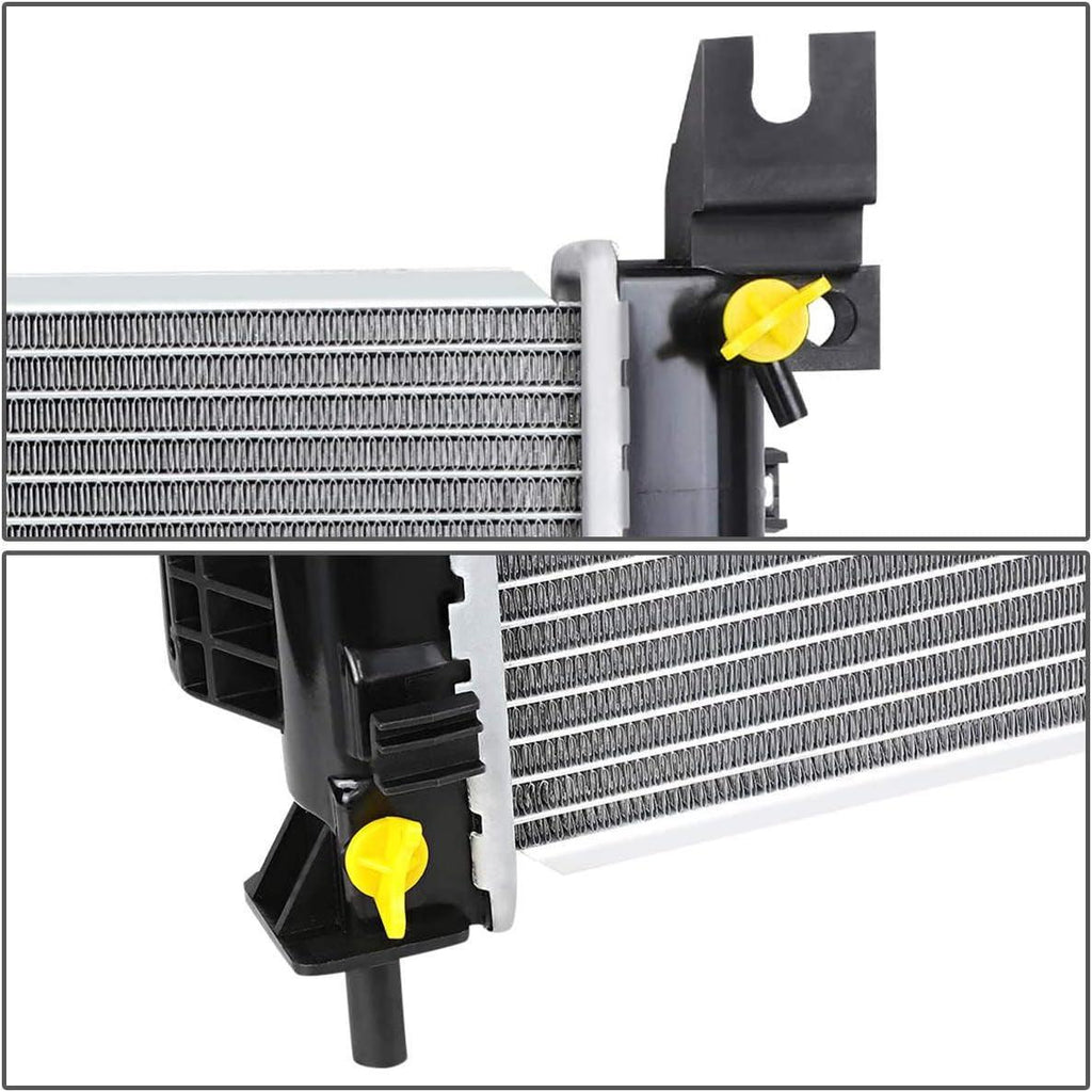 OEM-RA-2702 Factory Style Aluminum Cooling Radiator Compatible with 04-06 Pacifica 3.5 3.8 AT, 27-5/8" W X 17-11/16" H X 1" D, 1-9/16" Inlet, 1-9/16" Outlet