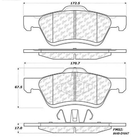 Centric Front Disc Brake Pad for Escape, Mariner, Tribute (301.10471)