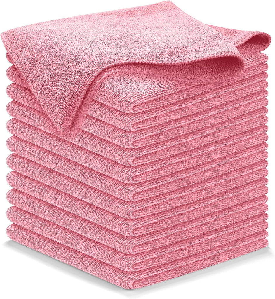 USANOOKS Microfiber Cleaning Cloth Grey - 12 Pcs (12.5"x12.5") - High Performance - 1200 Washes, Ultra Absorbent Microfiber Towel Weave Grime & Liquid for Streak-Free Mirror Shine - Car Washing Cloth