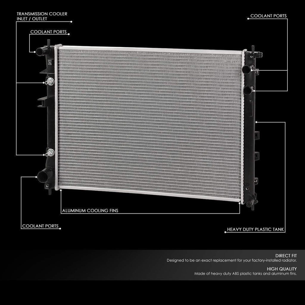 OEM-RA-2846 Factory Style Aluminum Core Cooling Radiator Compatible with 08-14 Tribeca / 06-07 B9 Tribeca AT/MT, 26-9/16" W X 18-13/16" H X 1" D, 1-1/8" Inlet / 1-1/8" Outlet