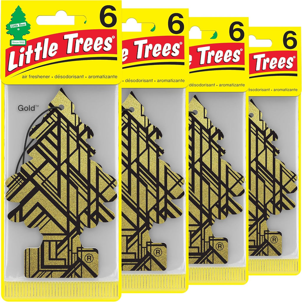 LITTLE TREES Air Fresheners Car Air Freshener. Hanging Tree Provides Long Lasting Scent for Auto or Home. Black Ice, 24 Air Fresheners