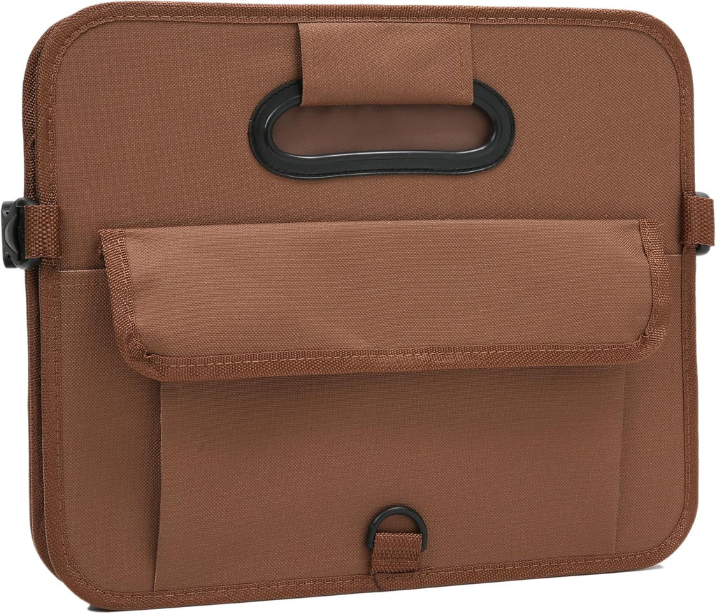 Car Trunk Organizer Car Storage Organizer Collapsible Multi Compartment Car Organizer Adjustable Straps for SUV(Beige)