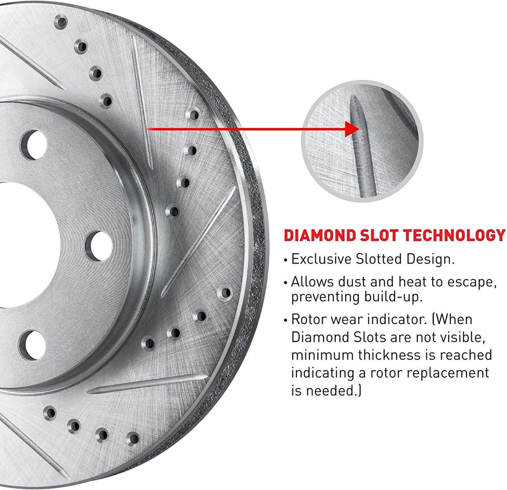 R1 Concepts Front Brakes and Rotors Kit |Front Brake Pads| Brake Rotors and Pads| Ceramic Brake Pads and Rotors |fits 2003-2009 Toyota 4Runner, 2005-2021 Toyota Tacoma, 2007-2014 Toyota FJ Cruiser