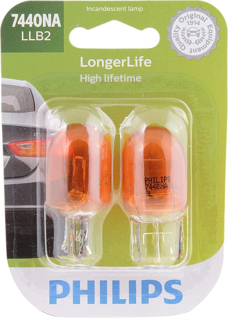 Philips 7440NALLB2  7440NA LongerLife Miniature Bulb, 2 Pack