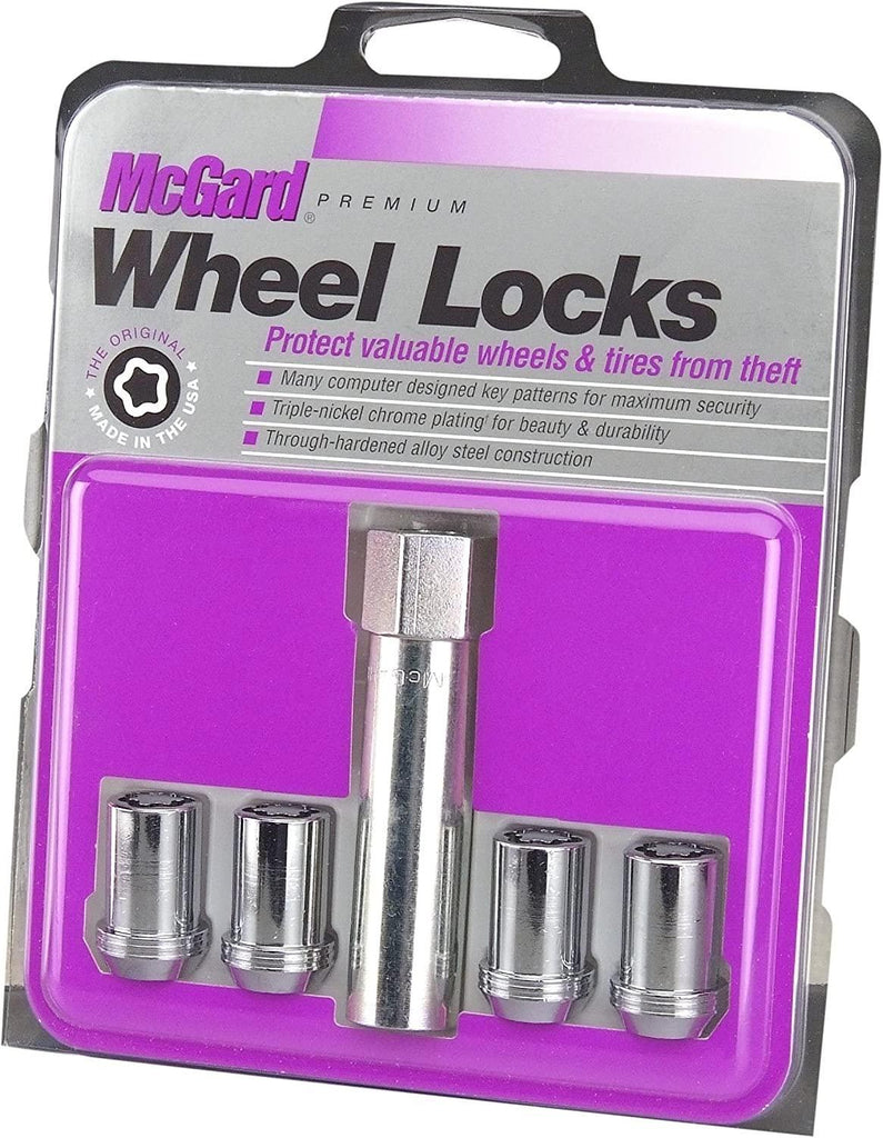 McGard 25257 Chrome Tuner Style Cone Seat Wheel Locks (M12 x 1.5 Thread Size) - Set of 4