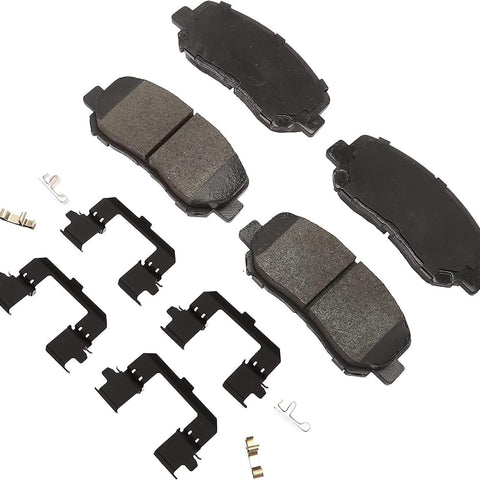 Gold 17D1623ACHF1 Ceramic Front Disc Brake Pad Kit with Clips