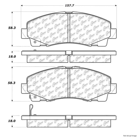 Centric Front Disc Brake Pad for TL, Ridgeline (103.11020)