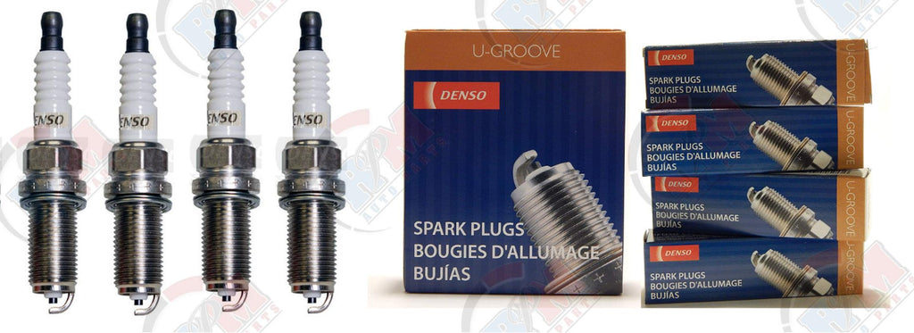 DENSO "U-GROOVE" Spark Plugs (Set of 4) for 2001-2005 Volkswagen Beetle 2.0L L4