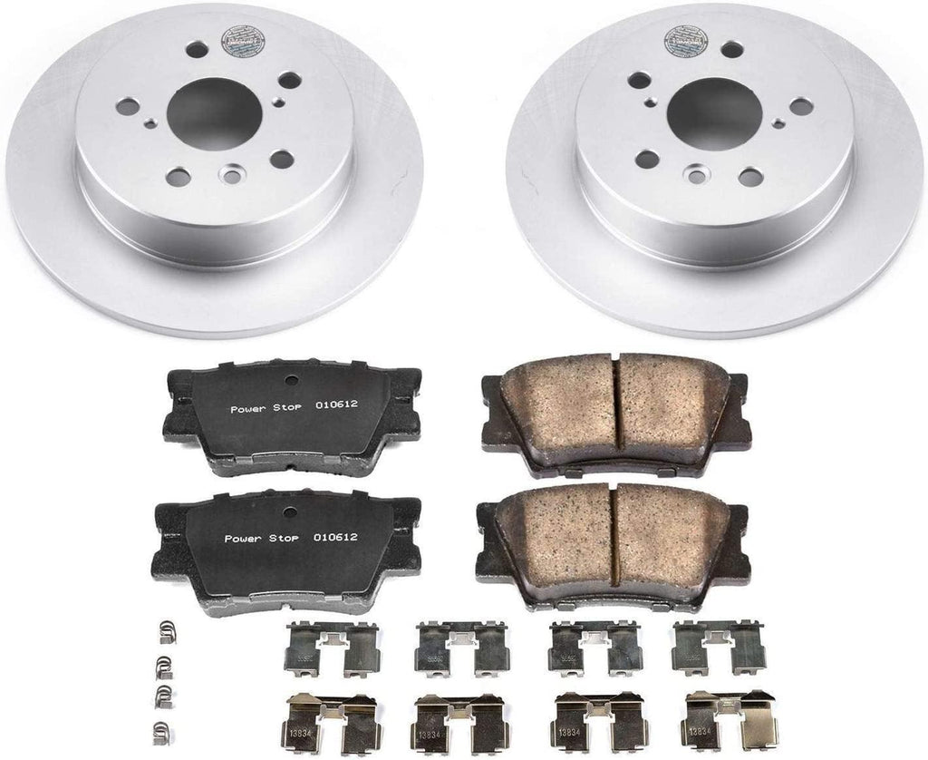 CRK7905 Coated Rotor Rear Brake Kit- Coated Brake Rotors and Z17 Ceramic Brake Pads