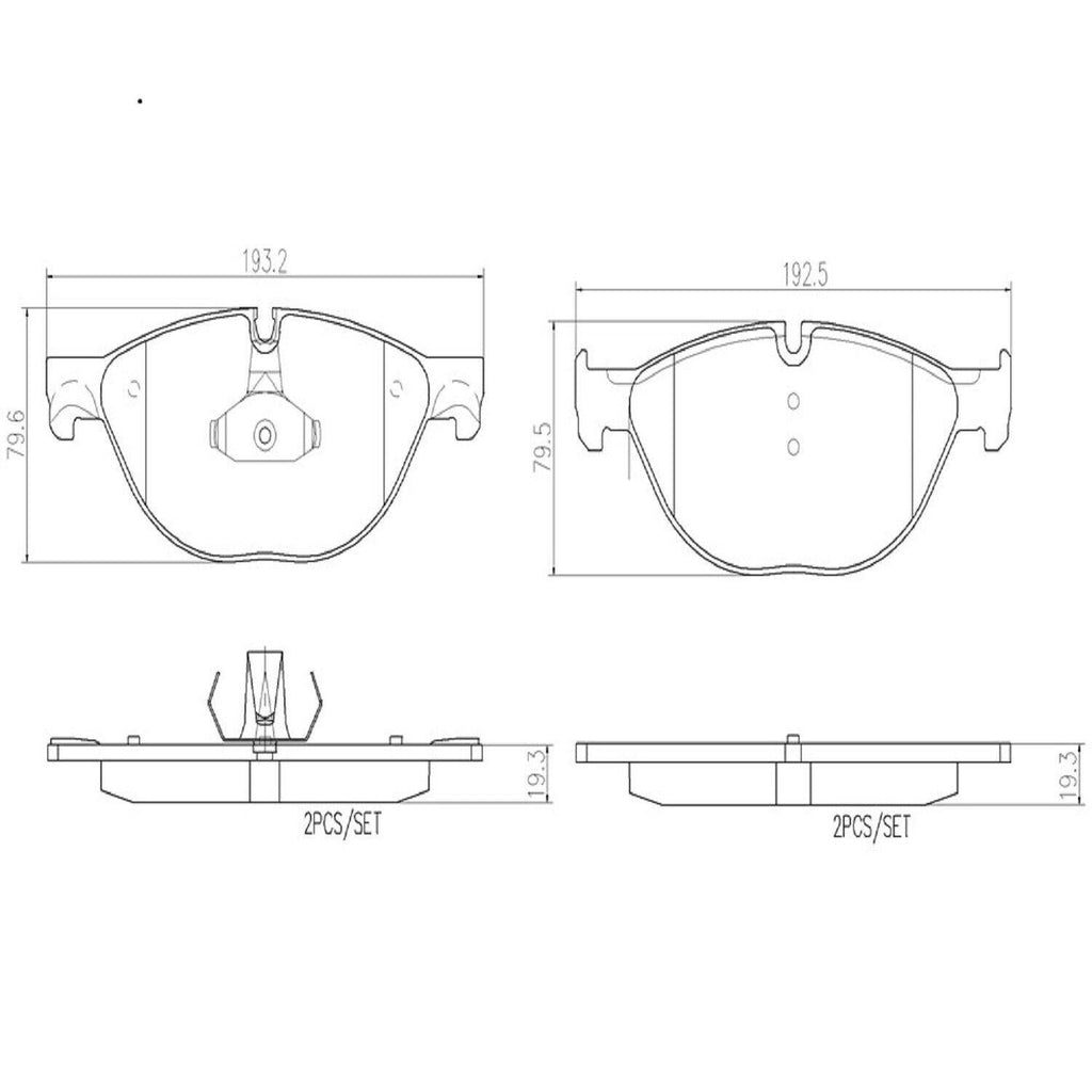 Brembo Front Disc Brake Pad Set for BMW (P06076N)