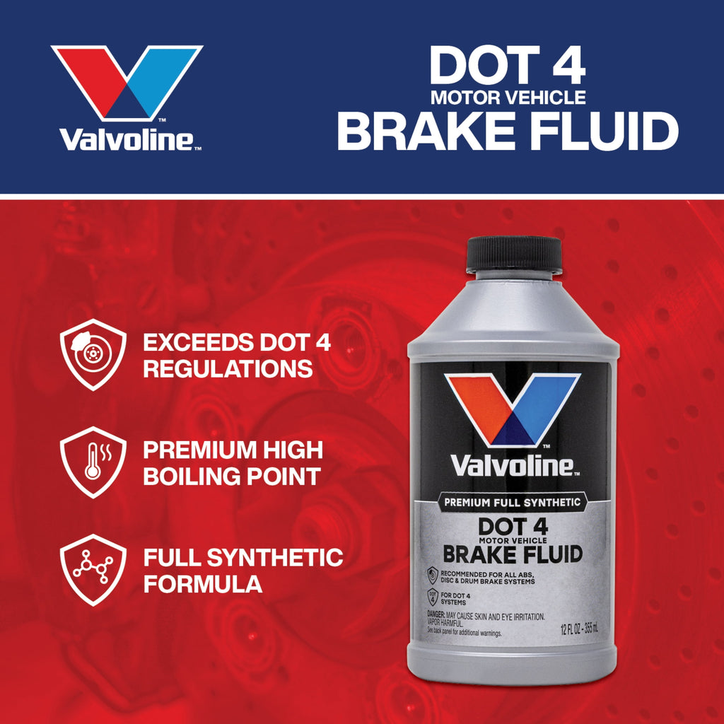 Valvoline DOT 4 Synthetic Brake Fluid 12 Fl oz Highest Boiling Point