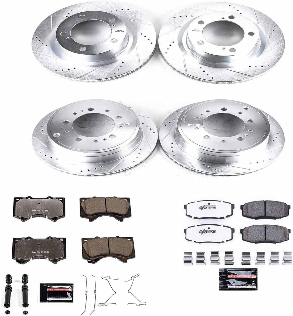 Power Stop K2813-36 Front & Rear Ceramic Z36 Truck and Tow Brake Kit, Dual