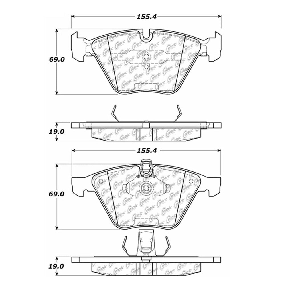 Centric Front Disc Brake Pad for BMW (102.09180)
