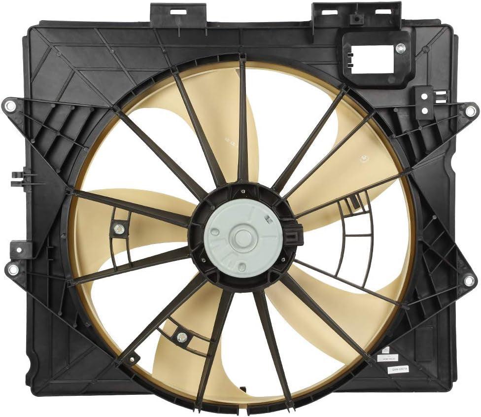 OEM-RF-0143 Factory Style Radiator Cooling Fan Assembly Cooling Efficiency Improved Direct Replacement [Compatible with 05-08 Cadillac CTS / 04-08 SRX]