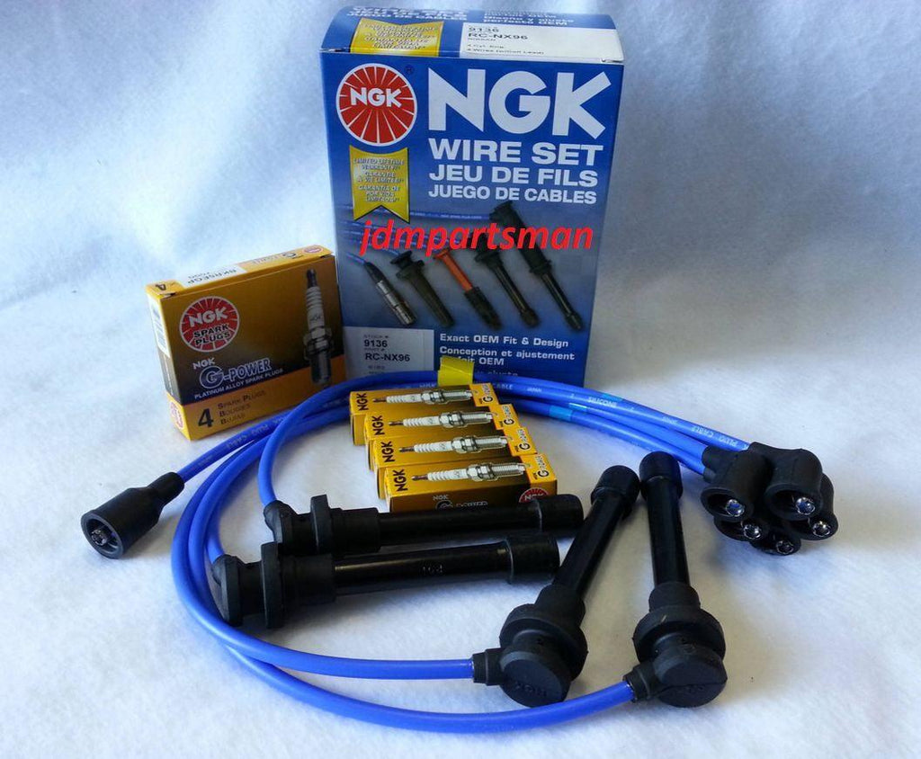 1991-1994 240SX S13 KA24DE NGK PLATINUM COLD SPARK PLUG & WIRE KIT NX96