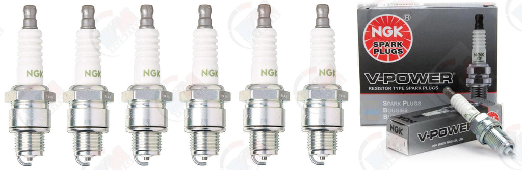 NGK BP8HN10 "V-POWER" Spark Plugs 4838 BP8H-N-10 (Set of 6)