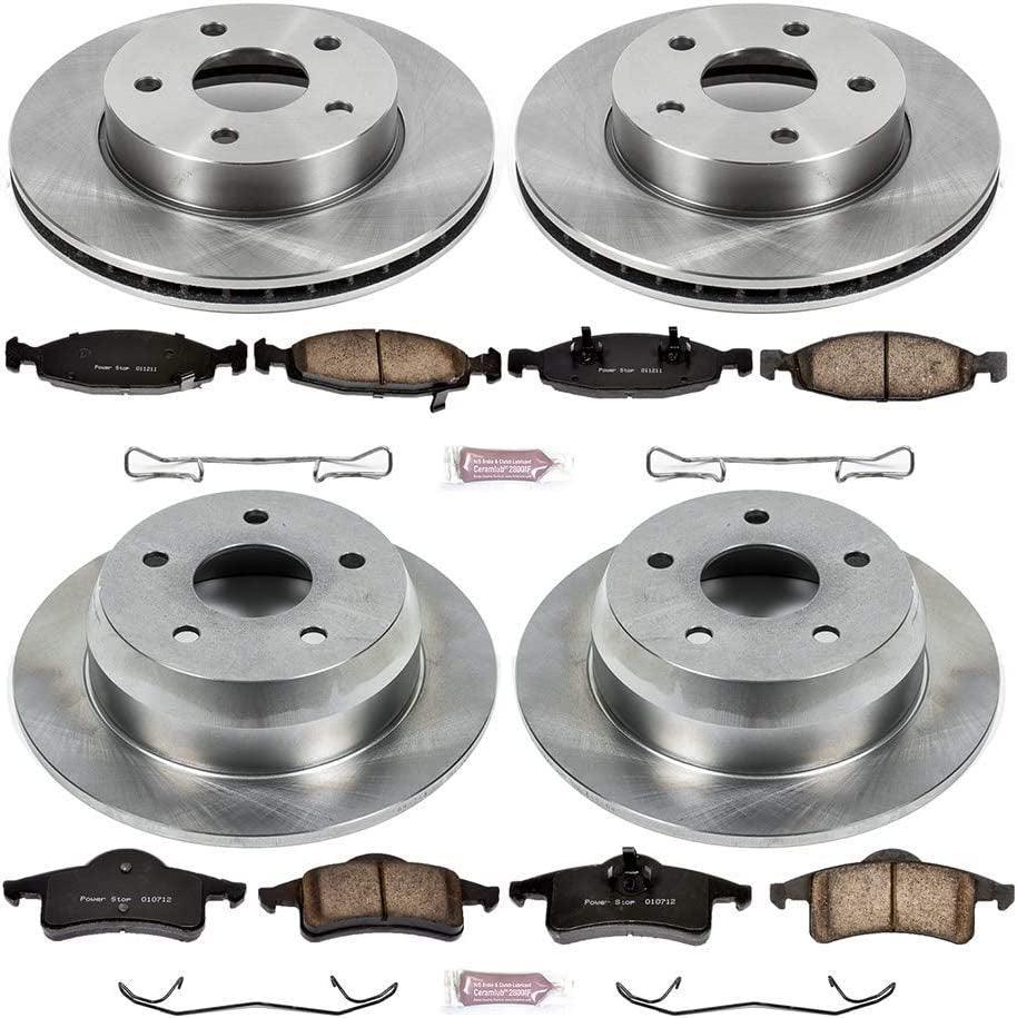 KOE2148 Autospecialty Front and Rear Replacement Brake Kit-Oe Brake Rotors & Ceramic Brake Pads
