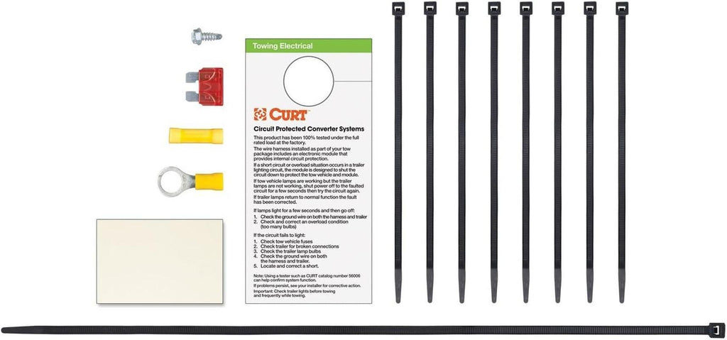 CURT 56262 Vehicle-Side Custom 4-Pin Trailer Wiring Harness, Fits Select Lincoln MKC , Black