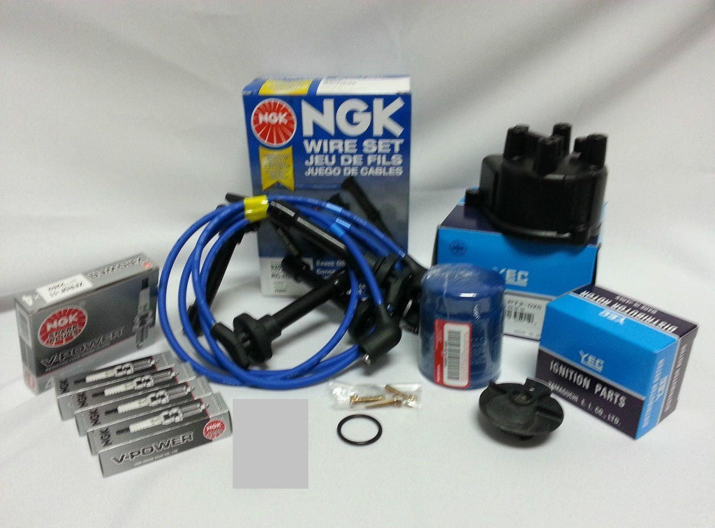 OEM Cap-Rotor-Ngk Wires-Spark Plug Tune up Kit for Honda Prelude 93-01