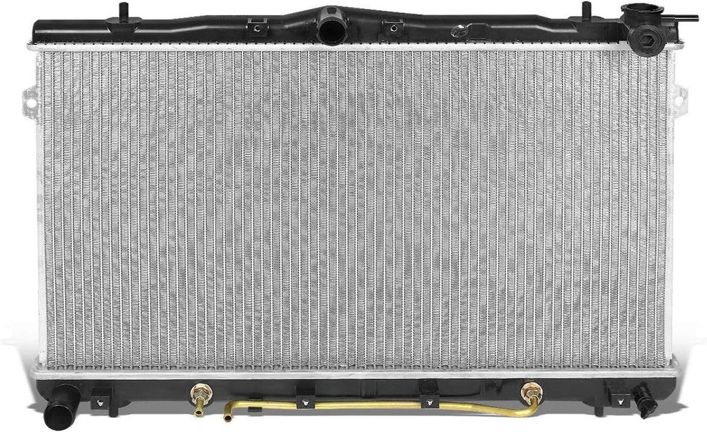 OEM-RA-1897 1-Row OE Style Aluminum Core Radiator DPI 1897 Compatible with 96-00 Elantra / 97-01 Tiburon AT/MT, 26-5/16" W X 14-3/4" H X 5/8" D, 1-1/4" Inlet, 1-1/4" Outlet