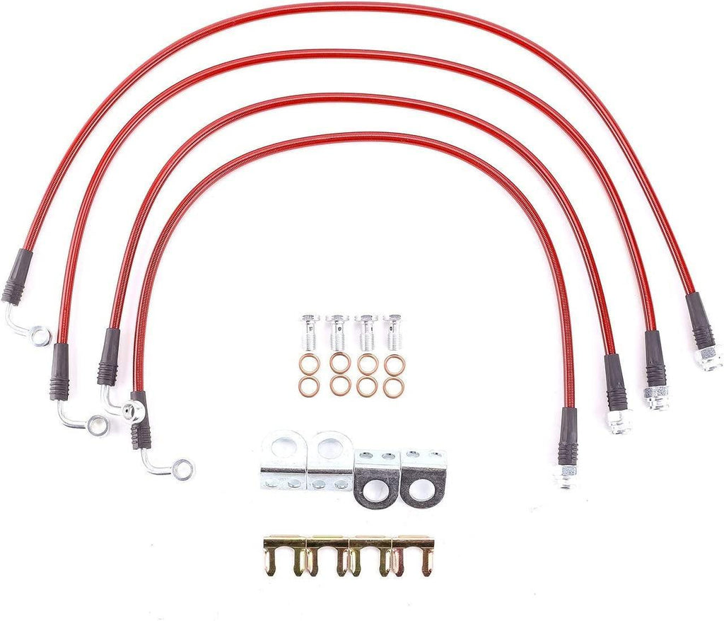 BH00140 Stainless Steel Brake Hose Kit- Front & Rear