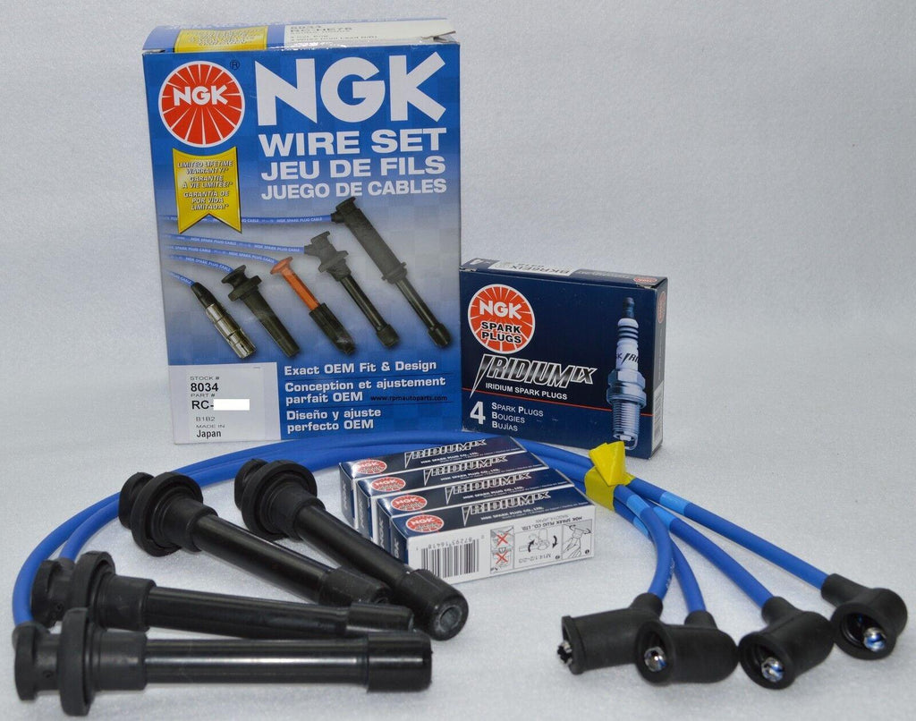 Acura Integra NGK Japan Blue Spark Plug Wire Set HE82+NGK Iridium IX Cold Plugs