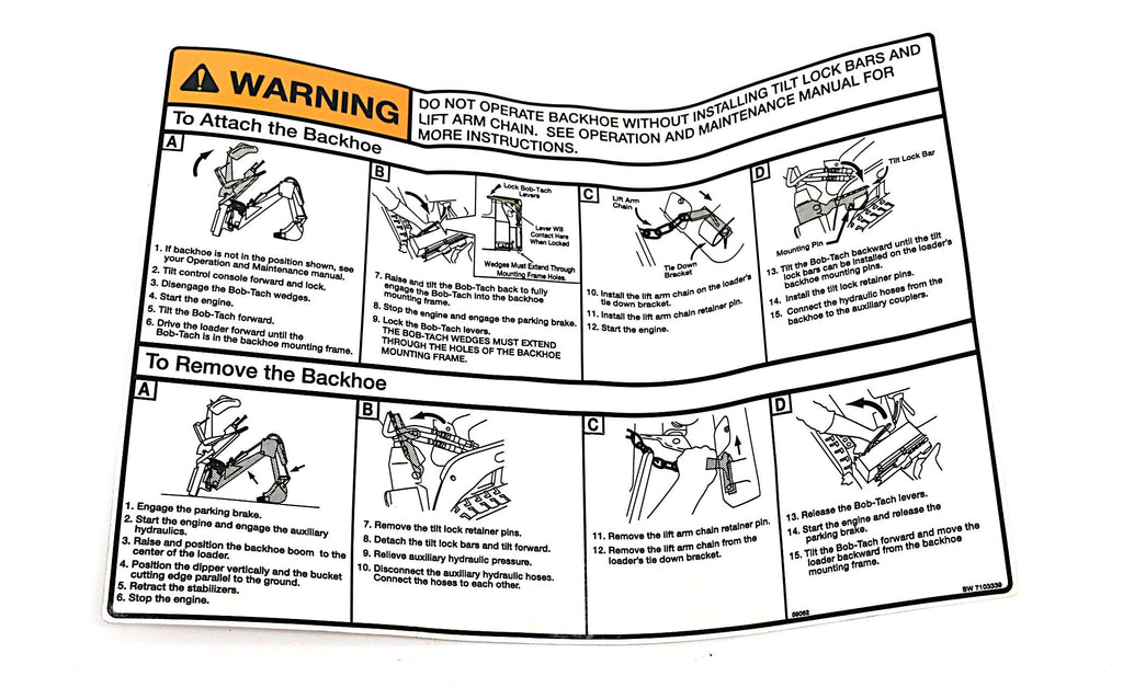 BOBCAT - 7103339 - DECAL WARNING