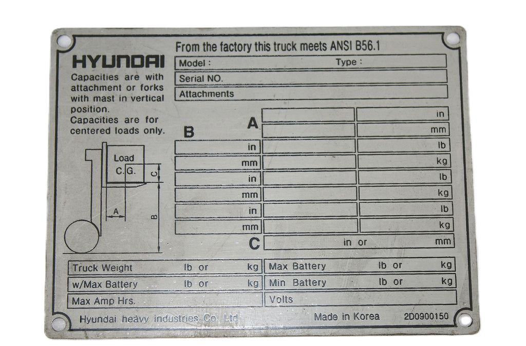 HYUNDAI - 2D0900150 - DECAL-NAME PLATE